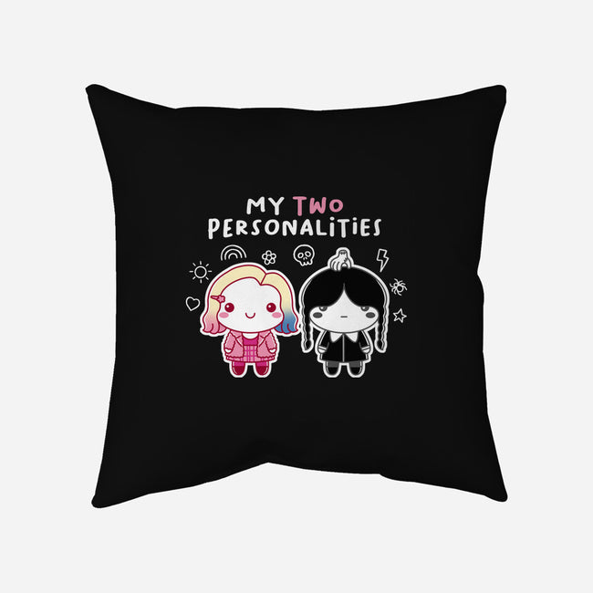 Two Personalities-none removable cover throw pillow-paulagarcia