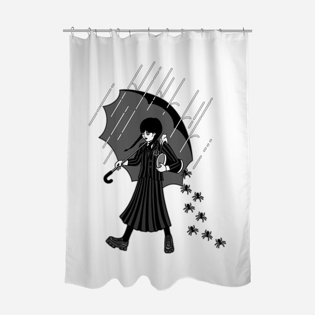 Spooky Girl-none polyester shower curtain-paulagarcia