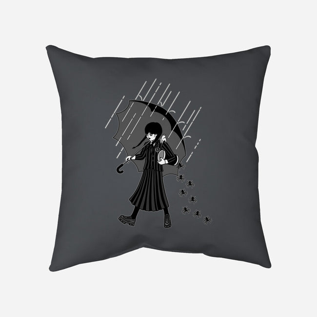 Spooky Girl-none removable cover w insert throw pillow-paulagarcia