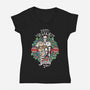 Greetings From The Addams-womens v-neck tee-turborat14