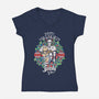 Greetings From The Addams-womens v-neck tee-turborat14