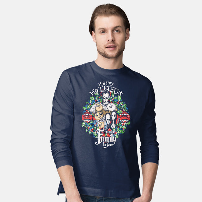 Greetings From The Addams-mens long sleeved tee-turborat14