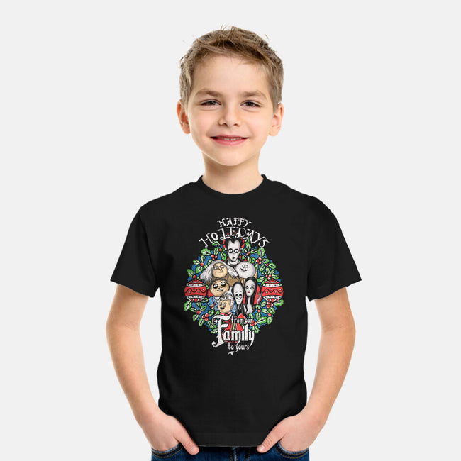 Greetings From The Addams-youth basic tee-turborat14