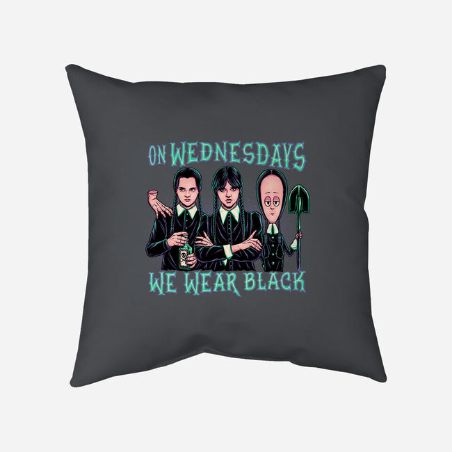 Wednesday Club-none removable cover throw pillow-momma_gorilla
