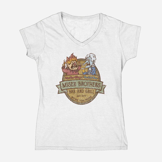 Miser Brothers Bar And Grill-womens v-neck tee-kg07