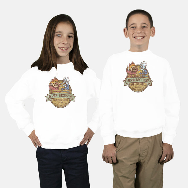 Miser Brothers Bar And Grill-youth crew neck sweatshirt-kg07