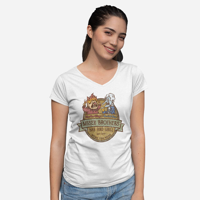 Miser Brothers Bar And Grill-womens v-neck tee-kg07