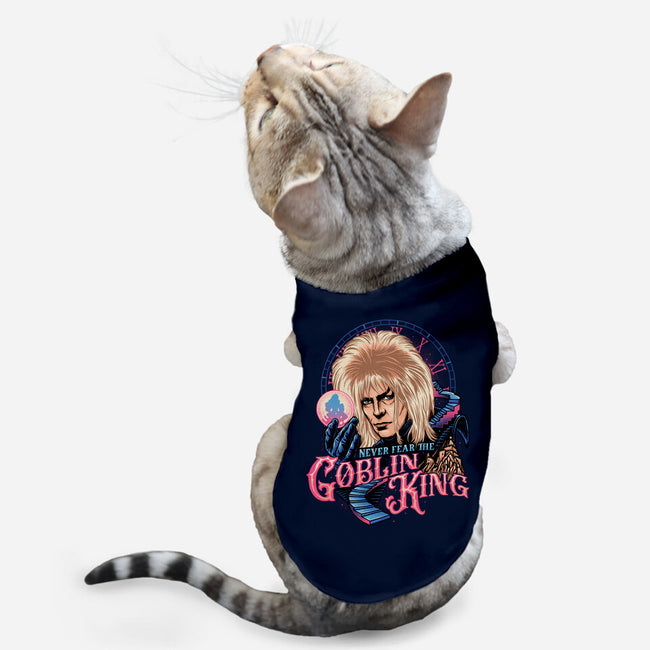 Never Fear The Goblin King-cat basic pet tank-momma_gorilla