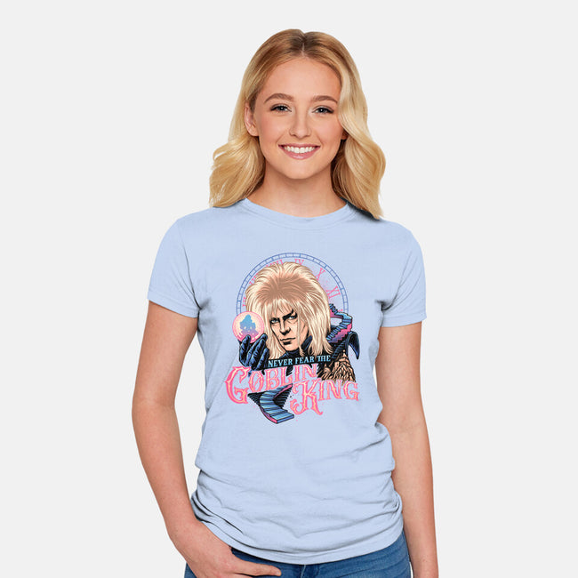 Never Fear The Goblin King-womens fitted tee-momma_gorilla