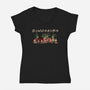 D-I-N-O-S-A-U-R-S-womens v-neck tee-goodidearyan