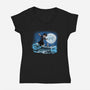Thing And Wednesday-womens v-neck tee-zascanauta