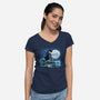 Thing And Wednesday-womens v-neck tee-zascanauta