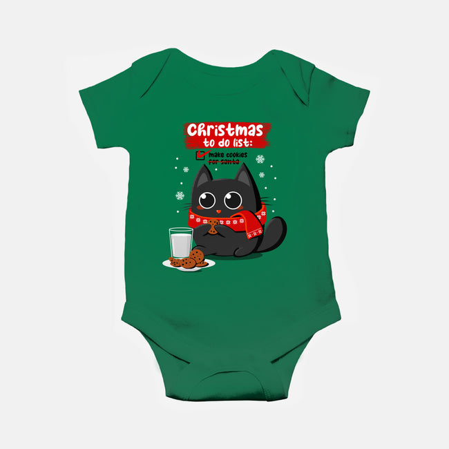 Cookies For Santa-baby basic onesie-erion_designs