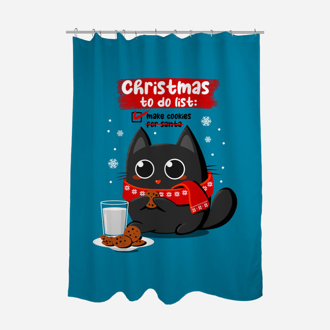 Cookies For Santa-none polyester shower curtain-erion_designs