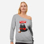 Cookies For Santa-womens off shoulder sweatshirt-erion_designs