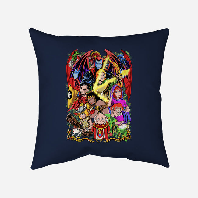 D&D-none removable cover w insert throw pillow-Nihon Bunka