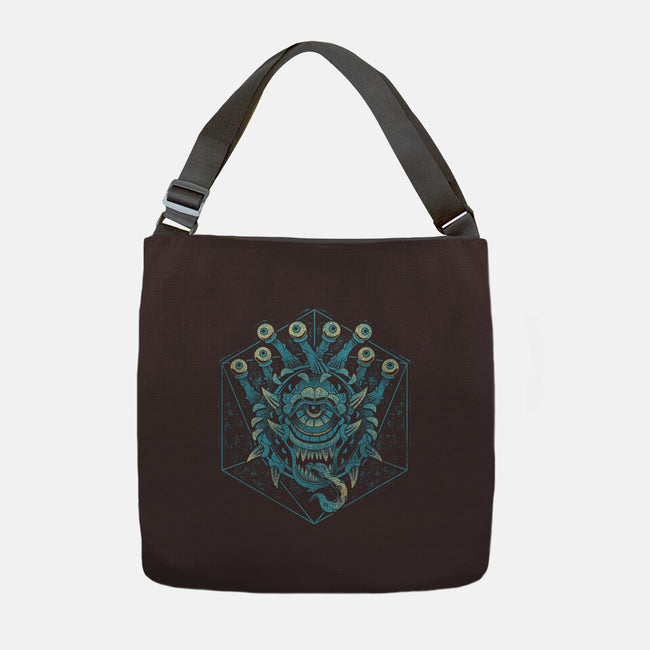The Beholder And The Dice-none adjustable tote bag-Logozaste