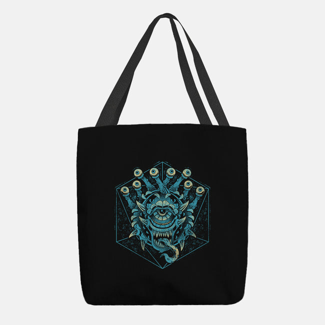 The Beholder And The Dice-none basic tote bag-Logozaste