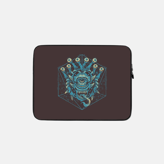 The Beholder And The Dice-none zippered laptop sleeve-Logozaste