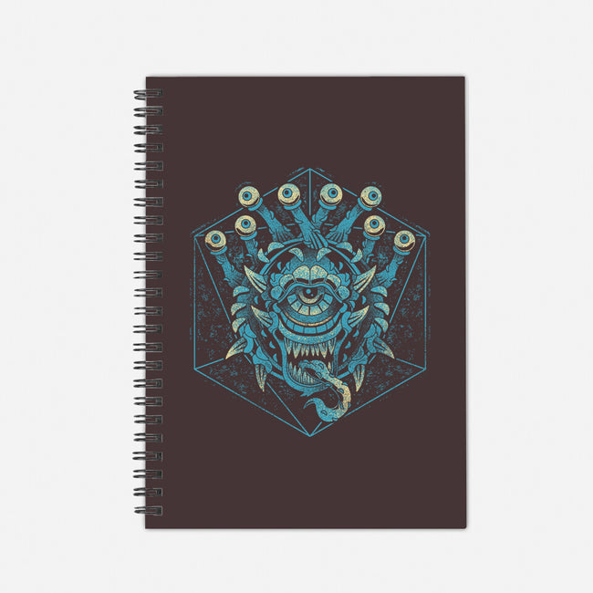 The Beholder And The Dice-none dot grid notebook-Logozaste