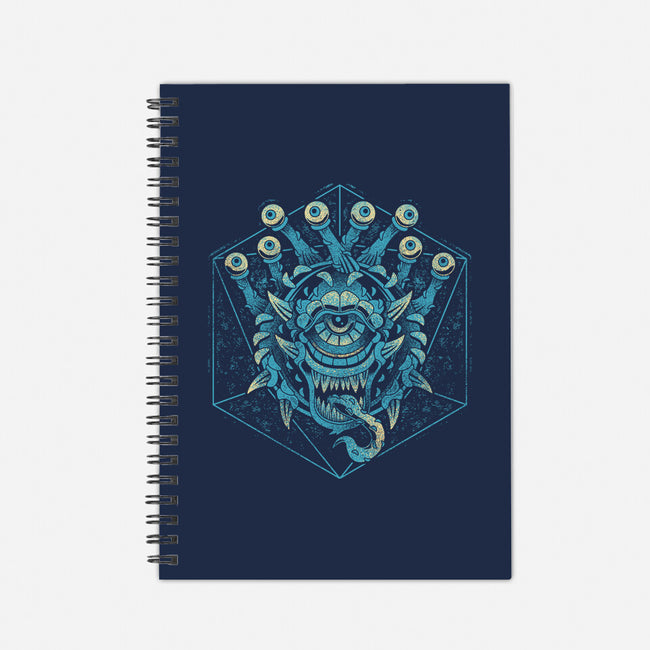 The Beholder And The Dice-none dot grid notebook-Logozaste
