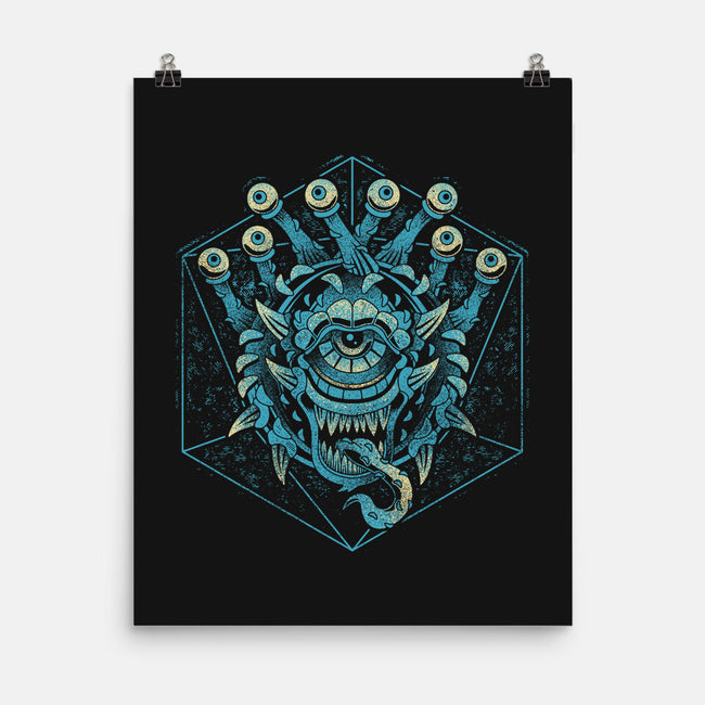 The Beholder And The Dice-none matte poster-Logozaste