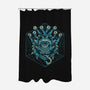 The Beholder And The Dice-none polyester shower curtain-Logozaste