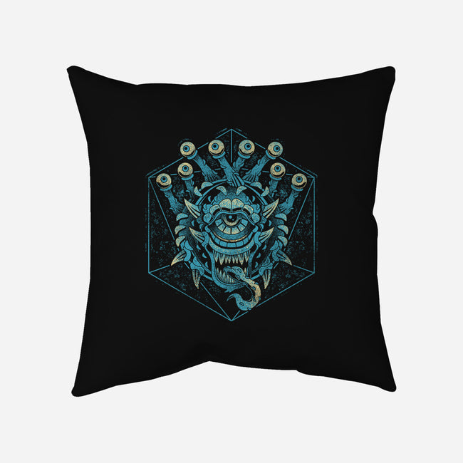 The Beholder And The Dice-none removable cover w insert throw pillow-Logozaste