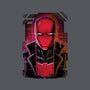 Red Hood Glitch-none removable cover w insert throw pillow-danielmorris1993
