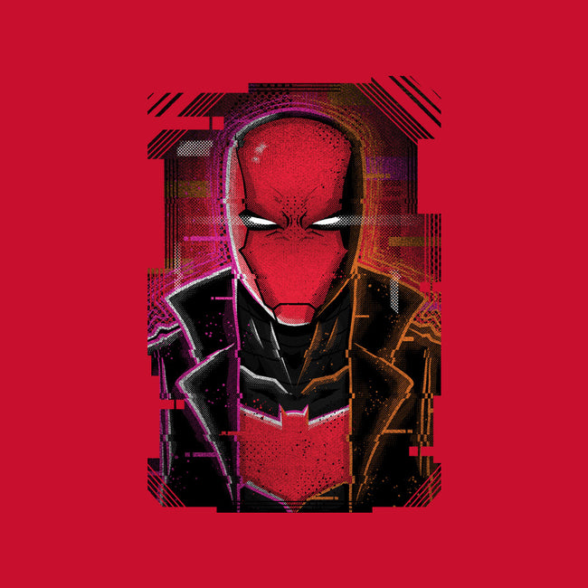 Red Hood Glitch-none removable cover w insert throw pillow-danielmorris1993