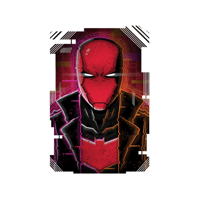 Red Hood Glitch-none polyester shower curtain-danielmorris1993