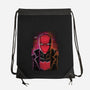 Red Hood Glitch-none drawstring bag-danielmorris1993