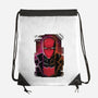 Red Hood Glitch-none drawstring bag-danielmorris1993