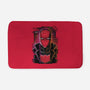 Red Hood Glitch-none memory foam bath mat-danielmorris1993