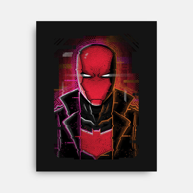 Red Hood Glitch-none stretched canvas-danielmorris1993