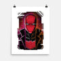 Red Hood Glitch-none matte poster-danielmorris1993