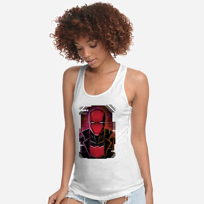 Red Hood Glitch-womens racerback tank-danielmorris1993