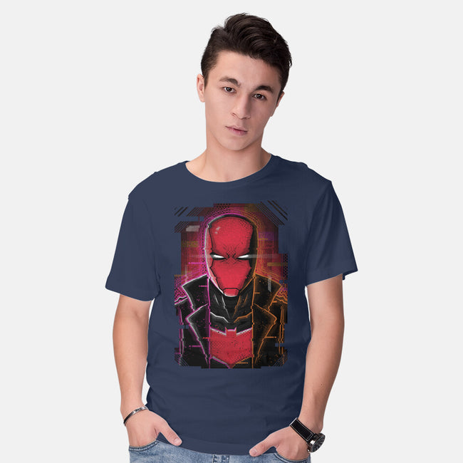 Red Hood Glitch-mens basic tee-danielmorris1993