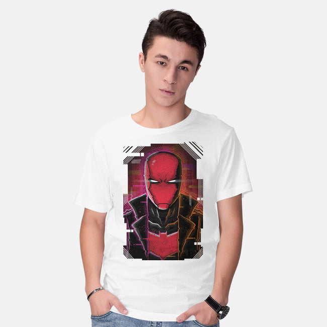 Red Hood Glitch-mens basic tee-danielmorris1993