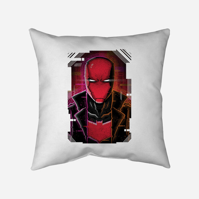 Red Hood Glitch-none removable cover throw pillow-danielmorris1993