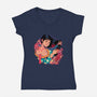 Geisha Beauty-womens v-neck tee-Bruno Mota