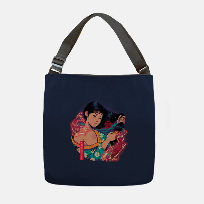 Geisha Beauty-none adjustable tote bag-Bruno Mota