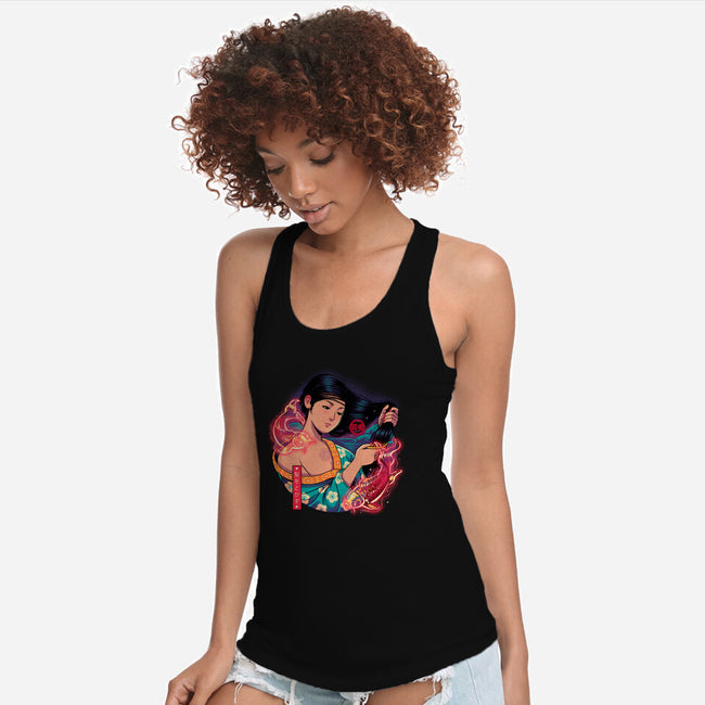 Geisha Beauty-womens racerback tank-Bruno Mota