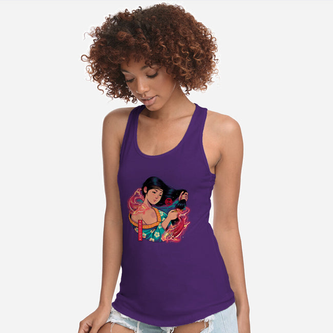 Geisha Beauty-womens racerback tank-Bruno Mota