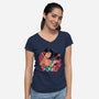 Geisha Beauty-womens v-neck tee-Bruno Mota