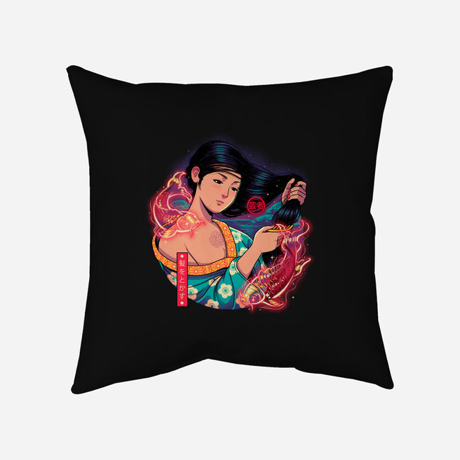 Geisha Beauty-none removable cover w insert throw pillow-Bruno Mota