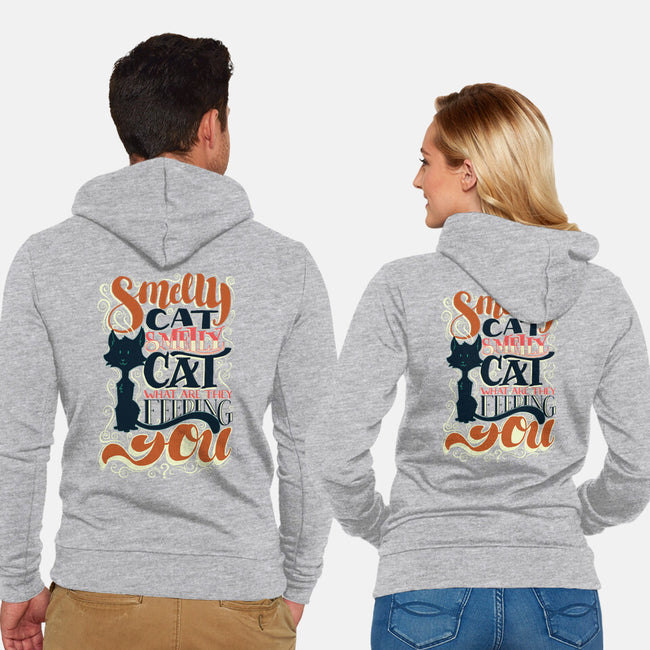 Smelly Cat-unisex zip-up sweatshirt-Studio Moontat