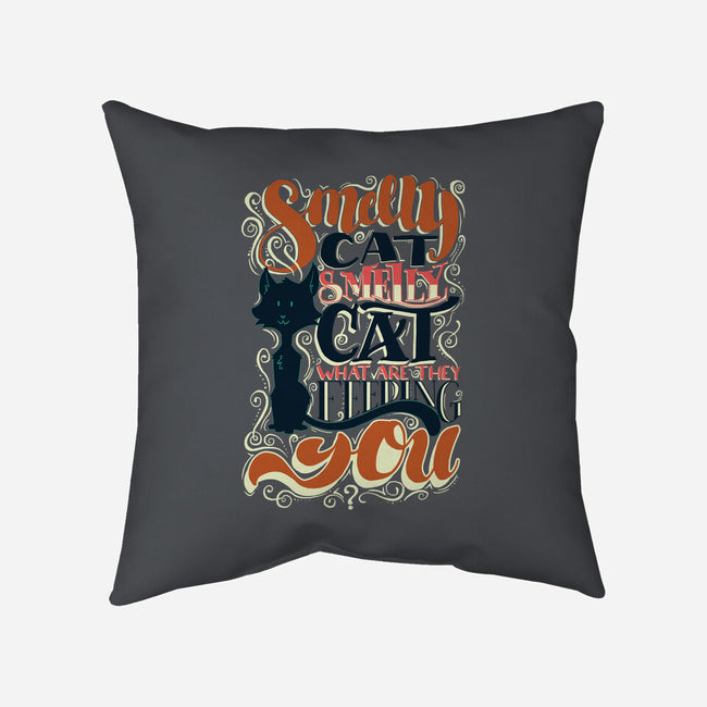 Smelly Cat-none removable cover w insert throw pillow-Studio Moontat