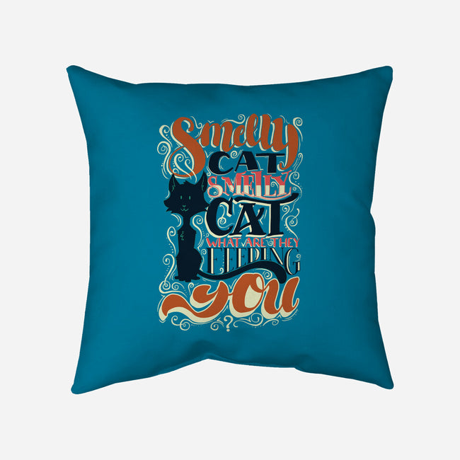 Smelly Cat-none removable cover w insert throw pillow-Studio Moontat