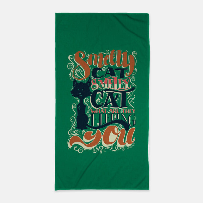 Smelly Cat-none beach towel-Studio Moontat